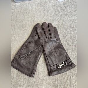 Coach Y2K Leather Gloves with Hook Details